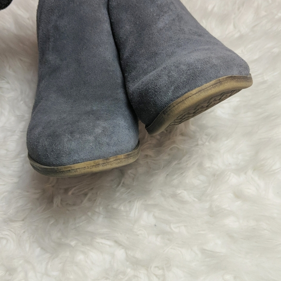 Toms Gray Low Heel Zip Up Ankle Bootie sz 9W - Picture 4 of 6